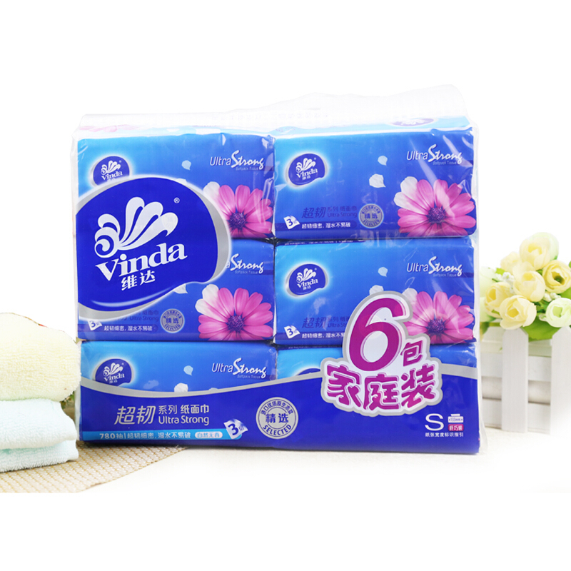 維達（Vinda） V2239 3層自然無香袋裝抽紙面巾紙餐巾紙130抽 x 6包_http://m.bzsa.cn/img/sp/383/f54d5a67-818e-41a8-8bfd-83755e332e8e.jpg