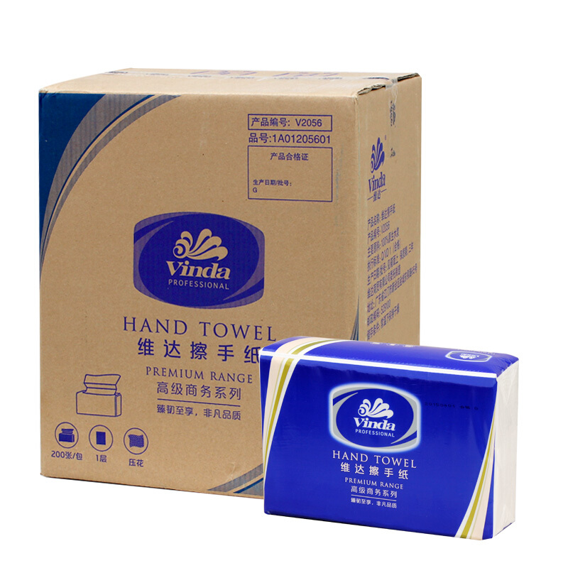 維達(dá)（Vinda） V2056 商用商務(wù)酒店公共場合用三折紙擦手紙200抽/包_http://m.bzsa.cn/img/sp/386/b7f21009-c0d8-4612-a5b8-9f28770e53e7.jpg