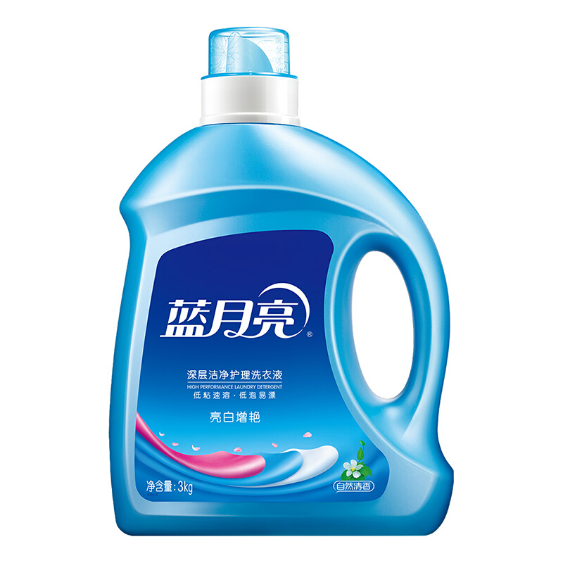 藍(lán)月亮（Bluemoon） 亮白增艷 洗衣液（自然清香）3kg/瓶 _http://m.bzsa.cn/img/sp/400/ac9303a3-32f3-454e-b8da-ca6538e07b1b.jpg