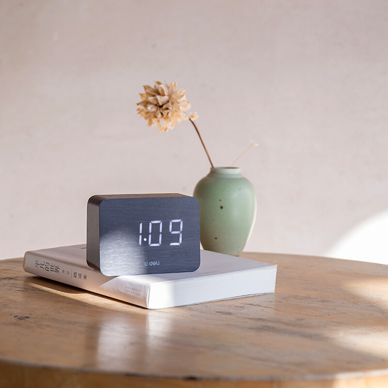 得力（deli） 8814 多功能電子鐘 100*42*70mm (黑色) _http://m.bzsa.cn/img/sp/419/45d60066-3333-423f-88b1-ea75dd94c7d0.jpg