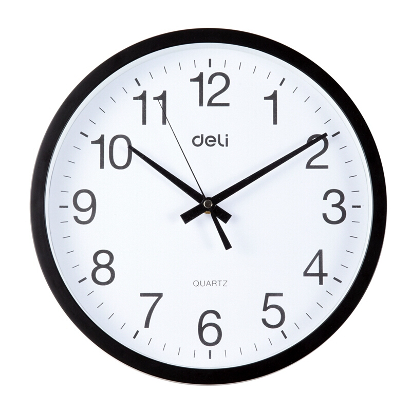 得力（deli） 9005 掛鐘 (只)30cm（12寸） (白色) _http://m.bzsa.cn/img/sp/419/6510bcc1-40b4-4420-8ebe-741dc4700f32.jpg