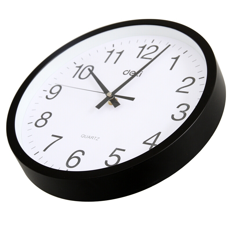 得力（deli） 9005 掛鐘 (只)30cm（12寸） (黑色) _http://m.bzsa.cn/img/sp/419/d37684fe-a5be-4232-a7d2-720e7c5bbb3b.jpg