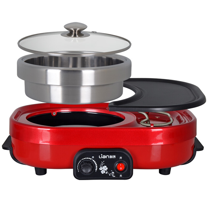 聯(lián)創(chuàng)（Lianc） DF-BL8008M 家用多功能一體無(wú)煙電烤盤烤涮一體鍋 4L_http://m.bzsa.cn/img/sp/524/33255e8e-fd4c-4250-a56b-f9e35b99dd62.jpg