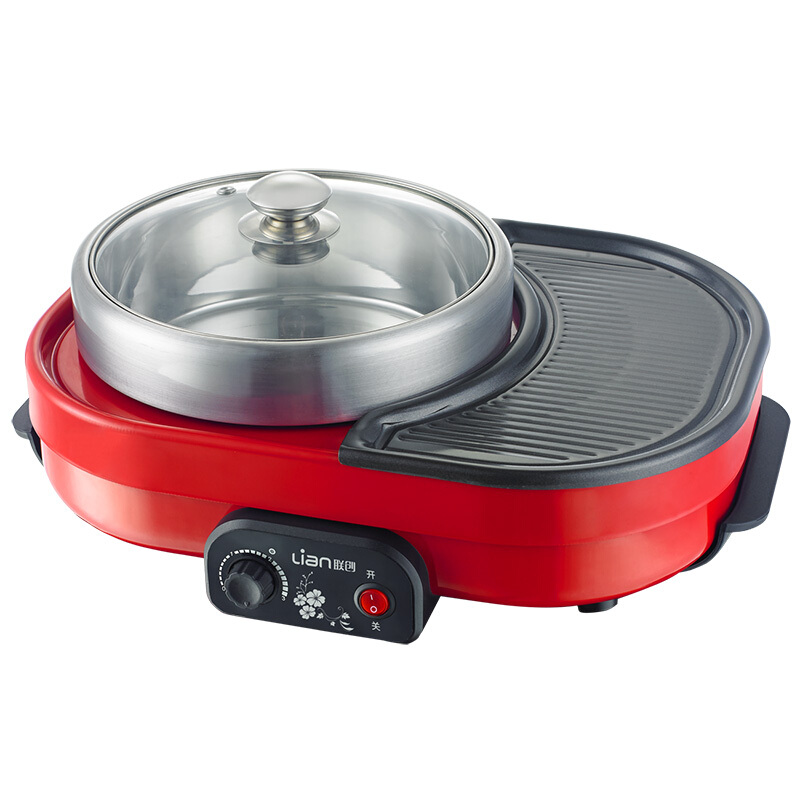 聯(lián)創(chuàng)（Lianc） DF-BL8008M 家用多功能一體無(wú)煙電烤盤烤涮一體鍋 4L_http://m.bzsa.cn/img/sp/524/98650271-7e2e-4792-a7f4-30aa991479e1.jpg
