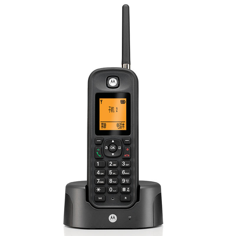 摩托羅拉（Motorola） O201C 電話機(jī) 遠(yuǎn)距離數(shù)字無(wú)繩單機(jī) 橙色背光電話簿中英文顯示菜單可擴(kuò)展 無(wú)線座機(jī)（黑色）_http://m.bzsa.cn/img/sp/764/18c82629-3e38-44c0-9414-ed2e9ddc7b5d.jpg