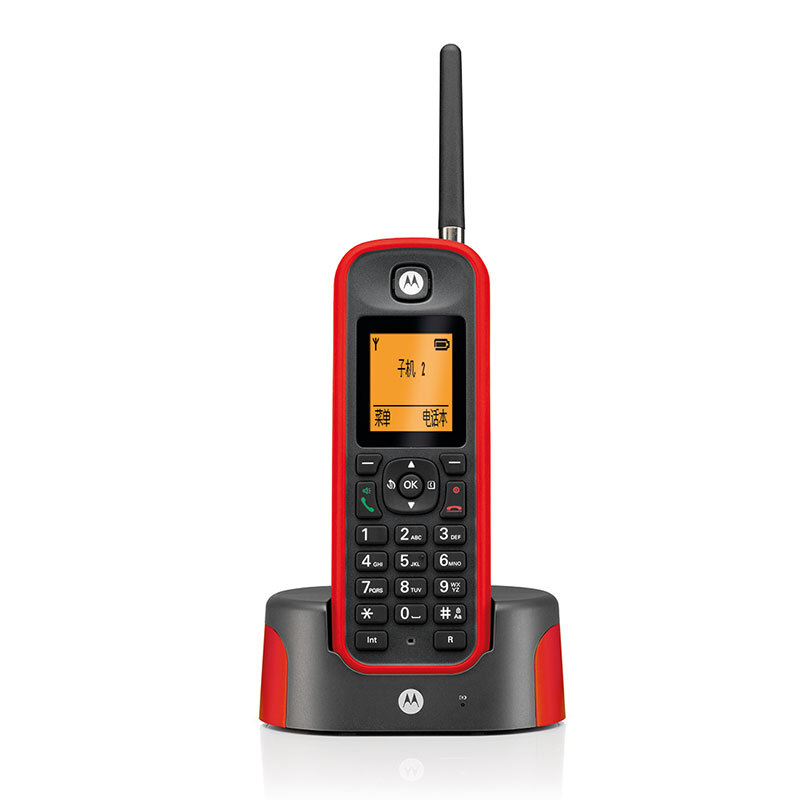摩托羅拉（Motorola） O201C 電話機(jī) 遠(yuǎn)距離數(shù)字無繩單機(jī) 橙色背光電話簿中英文顯示菜單可擴(kuò)展 無線座機(jī)（紅色）_http://m.bzsa.cn/img/sp/764/28e7891a-304b-410e-a1fe-555fb0e9b22c.jpg