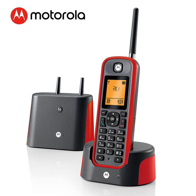 摩托羅拉（Motorola） O201C 電話機(jī) 遠(yuǎn)距離數(shù)字無繩單機(jī) 橙色背光電話簿中英文顯示菜單可擴(kuò)展 無線座機(jī)（紅色）_http://m.bzsa.cn/img/sp/764/34c47bed-7a03-4f15-a265-5abfeee807c1.jpg