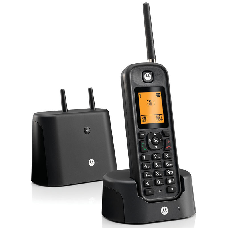 摩托羅拉（Motorola） O201C 電話機(jī) 遠(yuǎn)距離數(shù)字無(wú)繩單機(jī) 橙色背光電話簿中英文顯示菜單可擴(kuò)展 無(wú)線座機(jī)（黑色）_http://m.bzsa.cn/img/sp/764/679c9492-65ed-4548-a291-ea45d4fbd71b.jpg