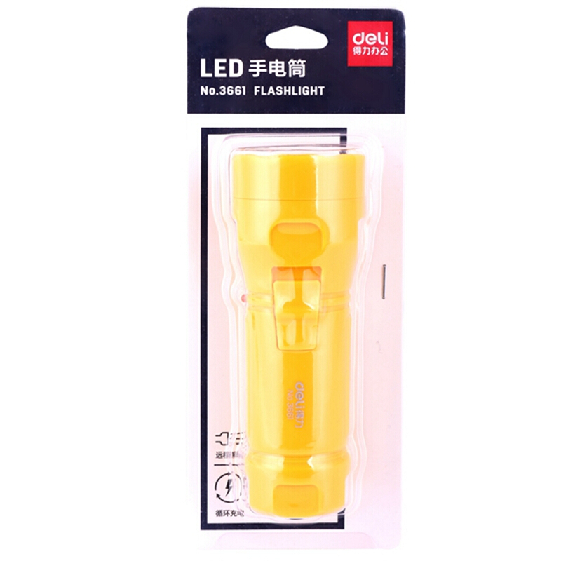 得力（deli） 3661 LED充電式手電筒(混)(只) 300mAh_http://m.bzsa.cn/img/sp/768/d006a880-6714-4a44-b289-953fd22f72aa.jpg