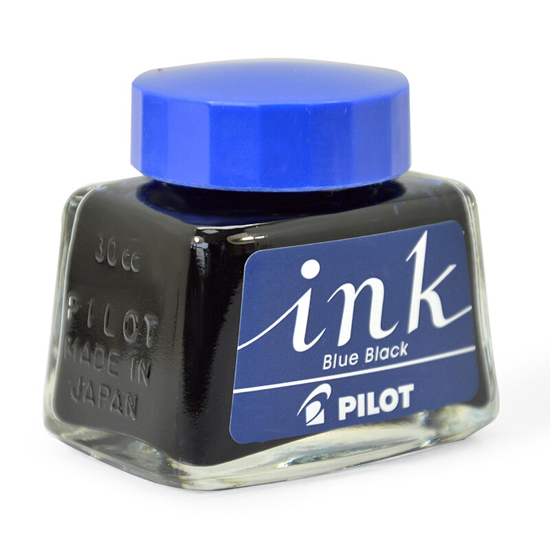 百樂（PILOT）非碳素墨水 不堵筆鋼筆墨水30ml 藍黑INK-30-BB_http://m.bzsa.cn/newimg/C202209/1662541080660.jpg