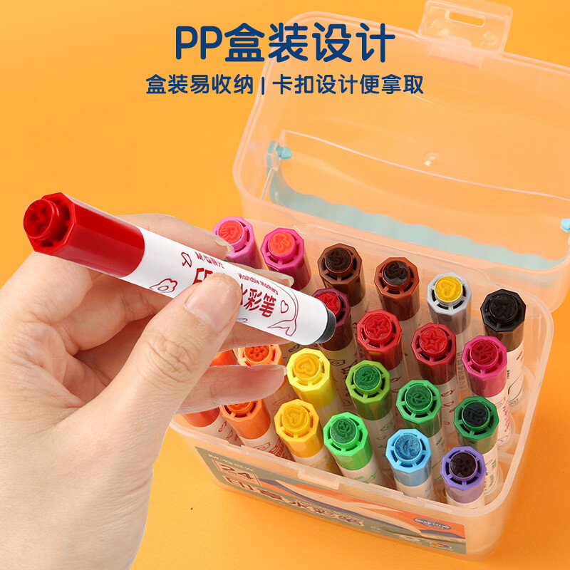 晨光(M&G)文具24色圓桿水彩筆 可水洗馬克筆 ACP901E3_http://m.bzsa.cn/newimg/C202210/1666770770209.jpg