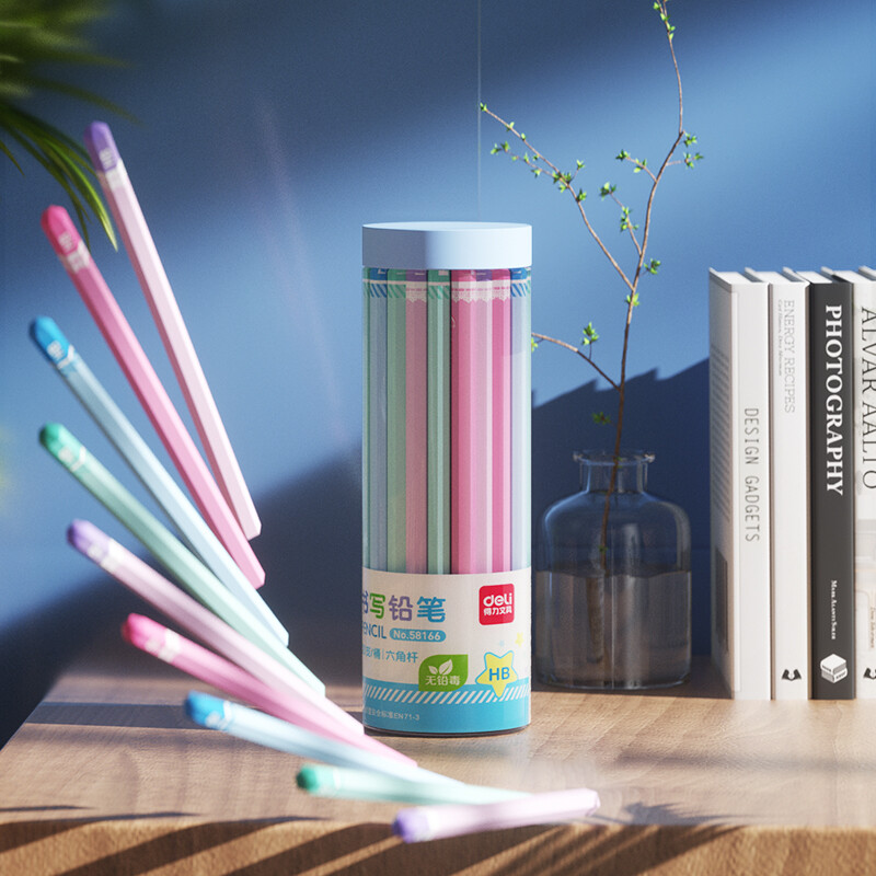 得力(deli)30支桶裝HB學(xué)生六角桿鉛筆素描繪畫筆木質(zhì)兒童書寫鉛筆 58166_http://m.bzsa.cn/newimg/C202210/1666854088602.jpg