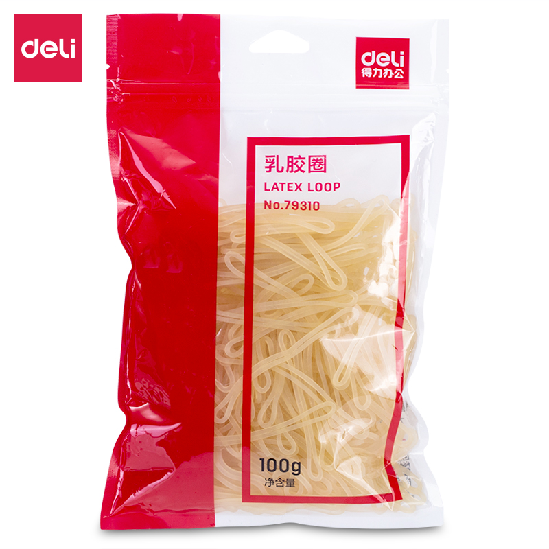 得力(deli)100g耐用橡皮筋/乳膠圈/橡皮圈/捆扎膠圈 辦公用品 79310_http://m.bzsa.cn/newimg/C202212/1672391046488.jpg