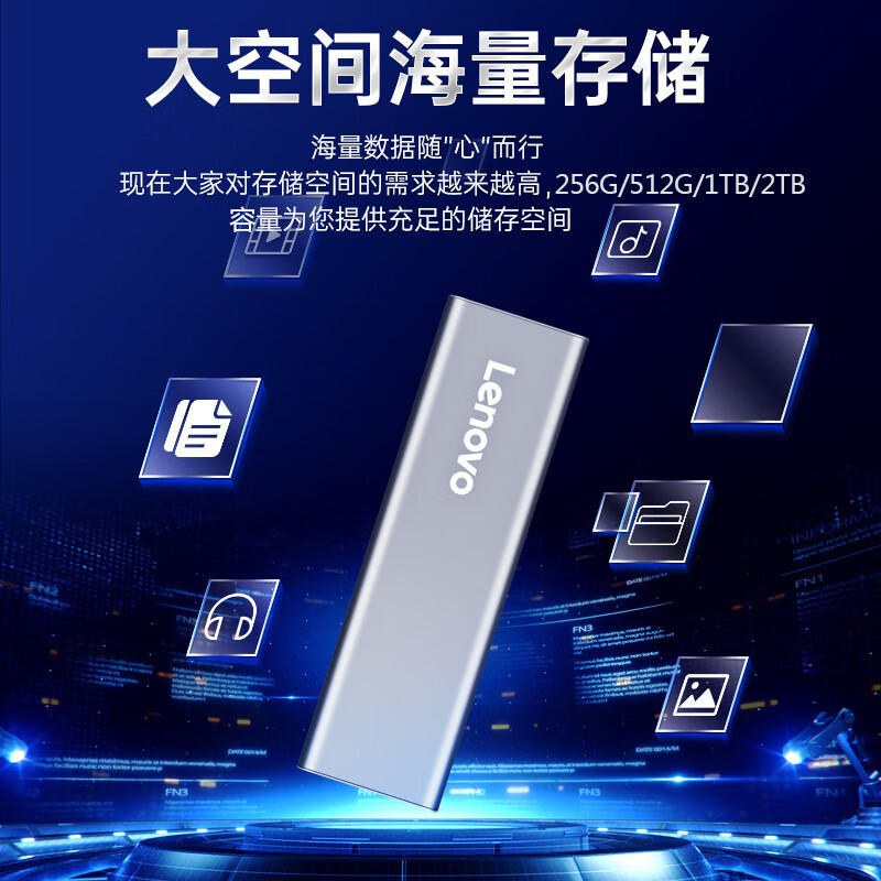 聯(lián)想（Lenovo)1TB 移動(dòng)硬盤（PSSD）Type-c USB3.1接口 逐星系列 ZX1 銀色_http://m.bzsa.cn/newimg/C202310/1697510045768.jpg