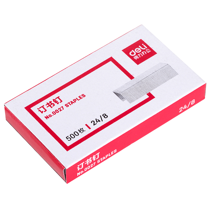 得力(deli)24/8加厚訂書(shū)釘/訂書(shū)針 500枚一盒 辦公用品 0027_http://m.bzsa.cn/newimg/C202310/1697610724070.jpg