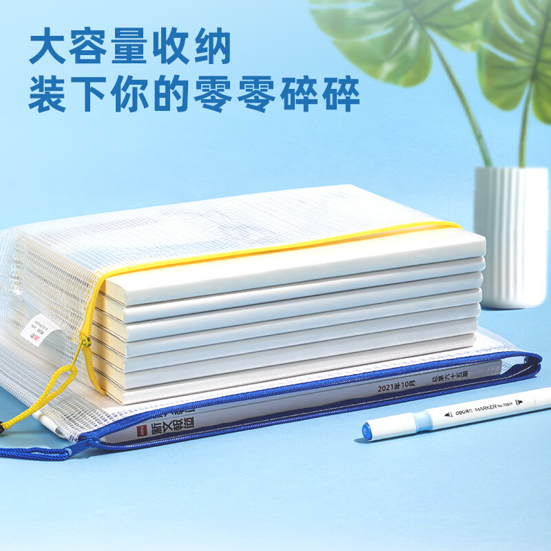 得力(deli)10只4色混裝拉鏈袋 10袋裝 27040_http://m.bzsa.cn/newimg/C202310/1697785597329.jpg