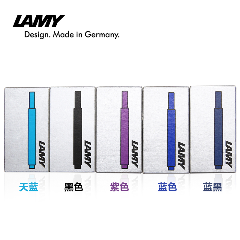 凌美（LAMY）狩獵者/恒星鋼筆墨膽 墨囊 墨水筆一次性筆芯替換5支裝 T10 藍色_http://m.bzsa.cn/newimg/C202311/1699434902256.jpg